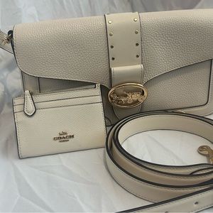Coach - Tabby Leather Crossbody Bag And cardholder